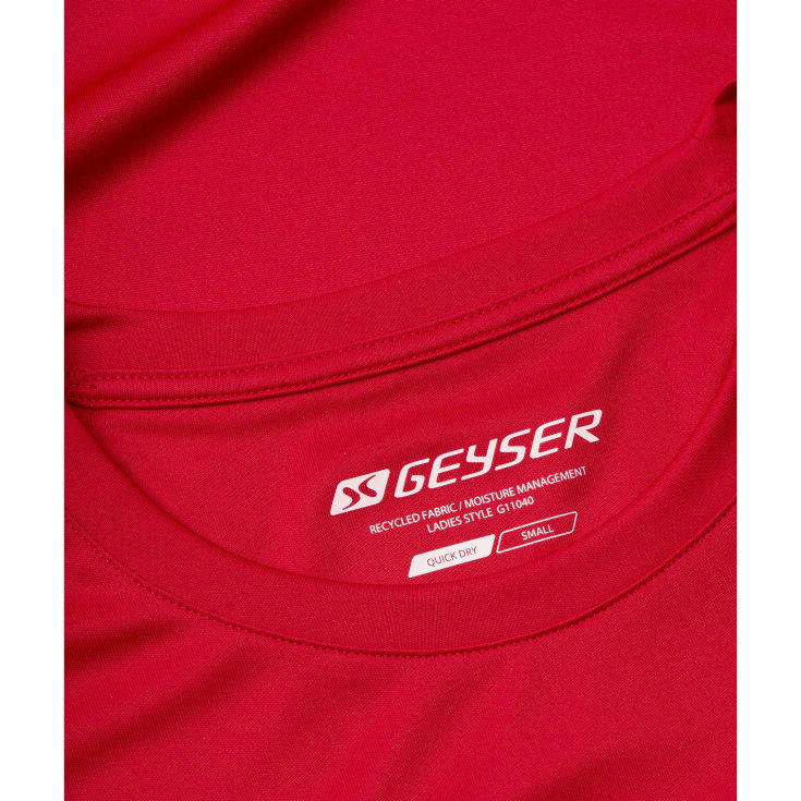 GEYSER Essential interlock dame T-shirt, Rød, M