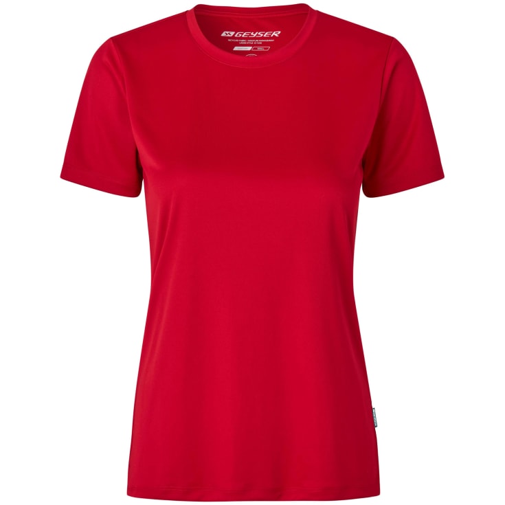 GEYSER Essential interlock dame T-shirt, Rød, M