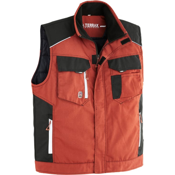 Terrax arbejdsvest, Rødbrun/Sort, S