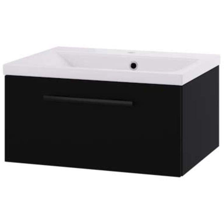 Linn Bad Ingrid servantskap, 1 skuff, 60x45,3x28,5 cm, sort matt