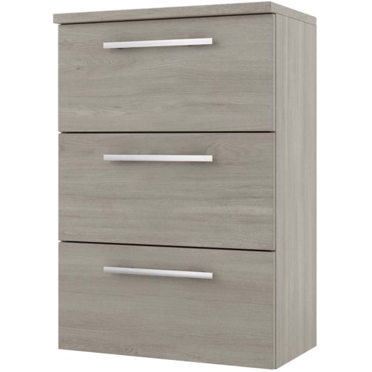 Linn Bad Ingrid Smal Sideskap, 3 skuffer, 60x35,3x87,8 cm, lys eik