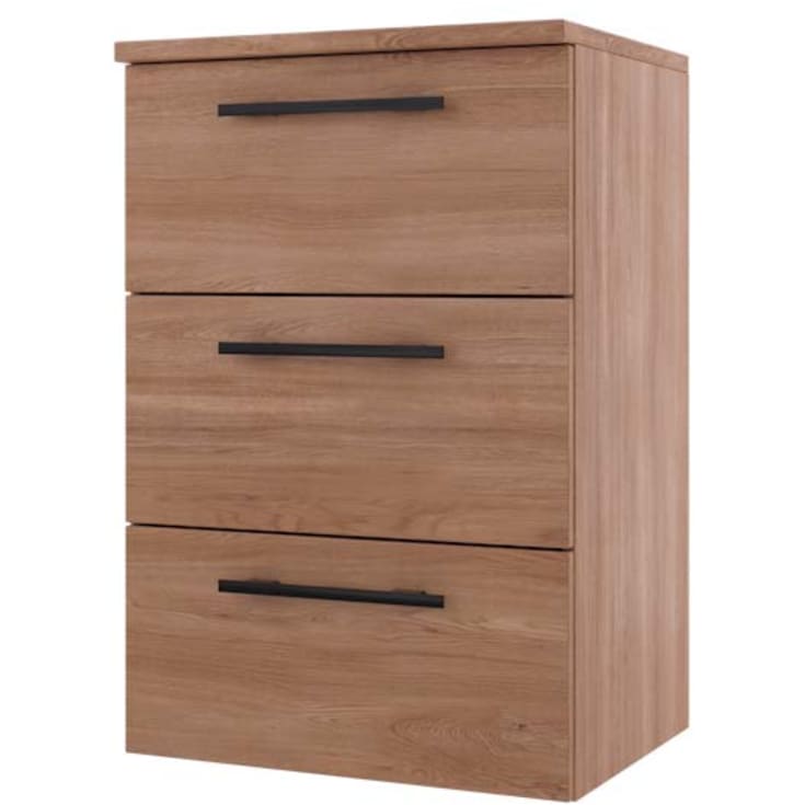 Linn Bad Ingrid Smal Sideskap, 3 skuffer, 60x35,3x87,8 cm, eik