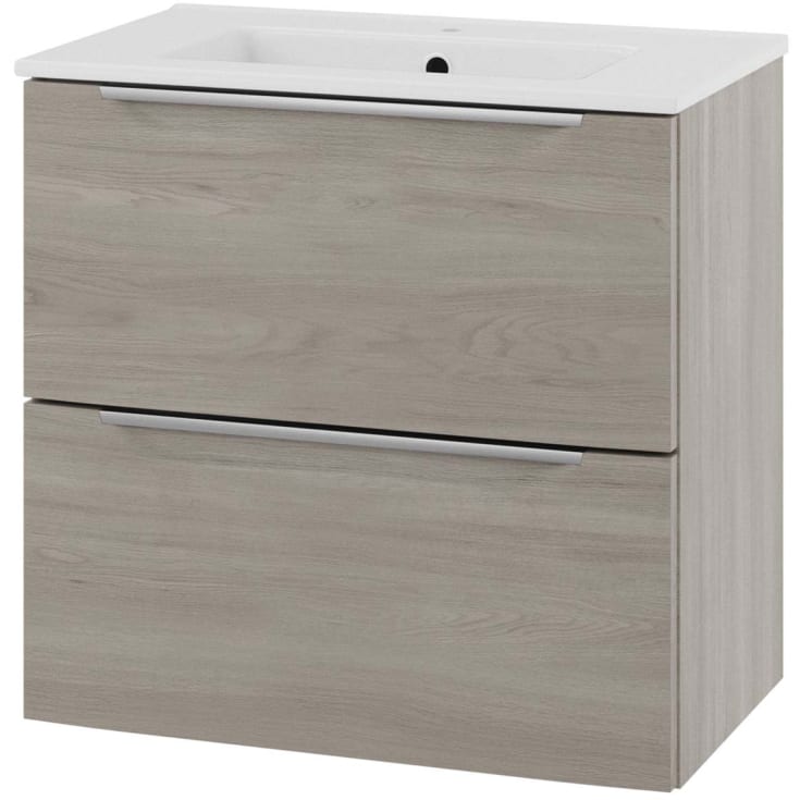 Linn Bad Mari Smal servantskap, 2 skuff, 60x35x57 cm, senter, lys eik