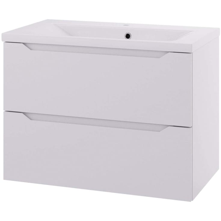 Linn Bad Emma servantskap, 2 Skuffer, 80x45,7x57 cm, hvit matt
