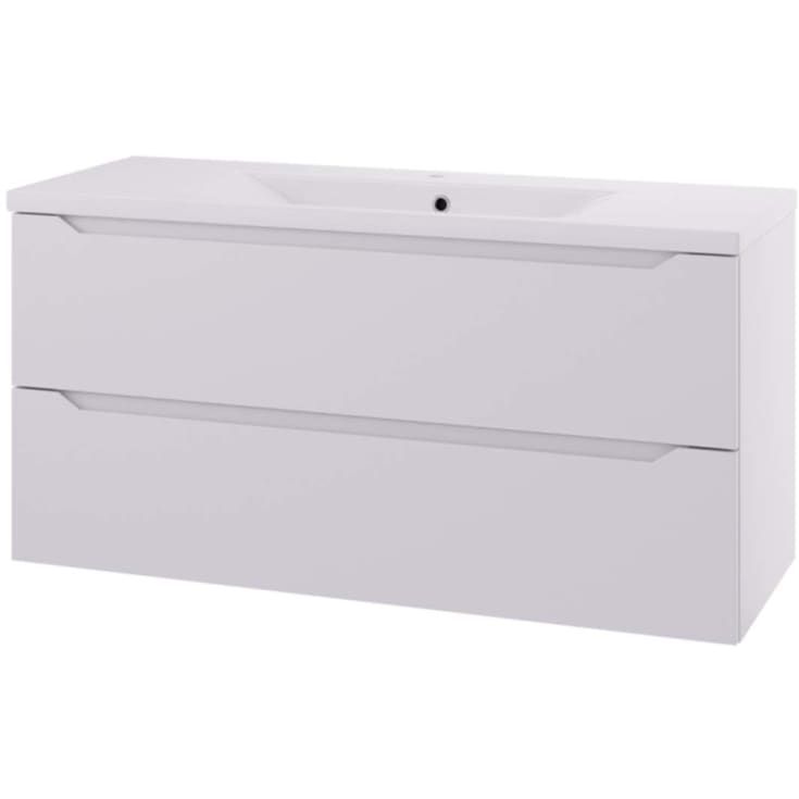 Linn Bad Emma servantskap, 2 skuffer, venstre, 120x45,7x57 cm, hvit matt