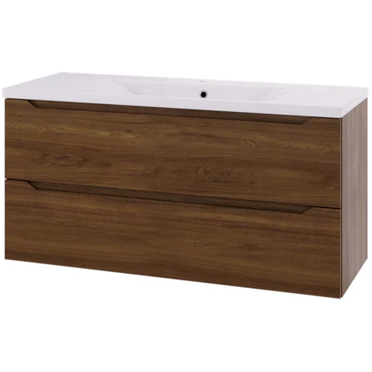 Linn Bad Emma servantskap, 2 Skuffer, 120x45,7x57 cm, mørk eik