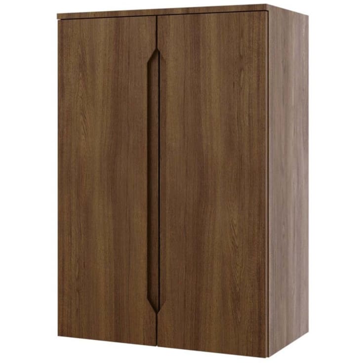 Linn Bad Emma Smal Sideskap, 2 Dører, 60x35,3x87,8 cm, 2 hyller, mørk eik