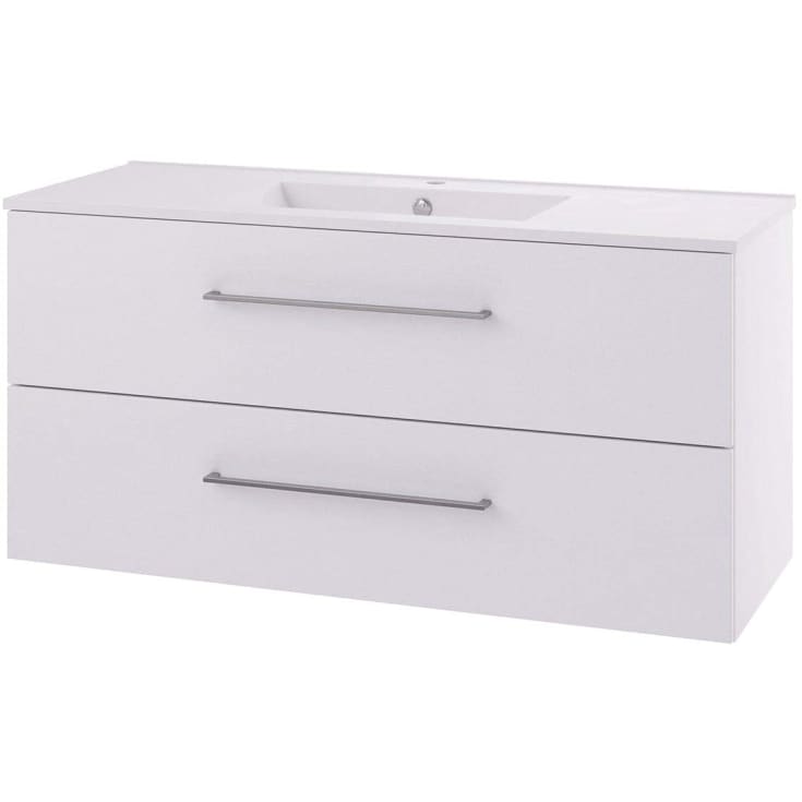 Linn Bad Hilde Møbelpakke, 2 skuffer, 120x46x59,8 cm, med servant, hvit matt
