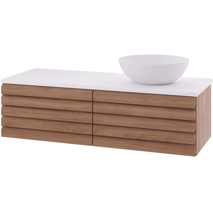 Linn Bad Selma servantskap, 1 skuff, høyre, 120x45,7x33,4 cm, eikestav