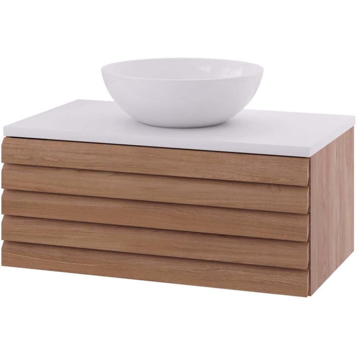 Linn Bad Selma servantskap, 1 Skuff, 80x45,7x33,4 cm, eikestav