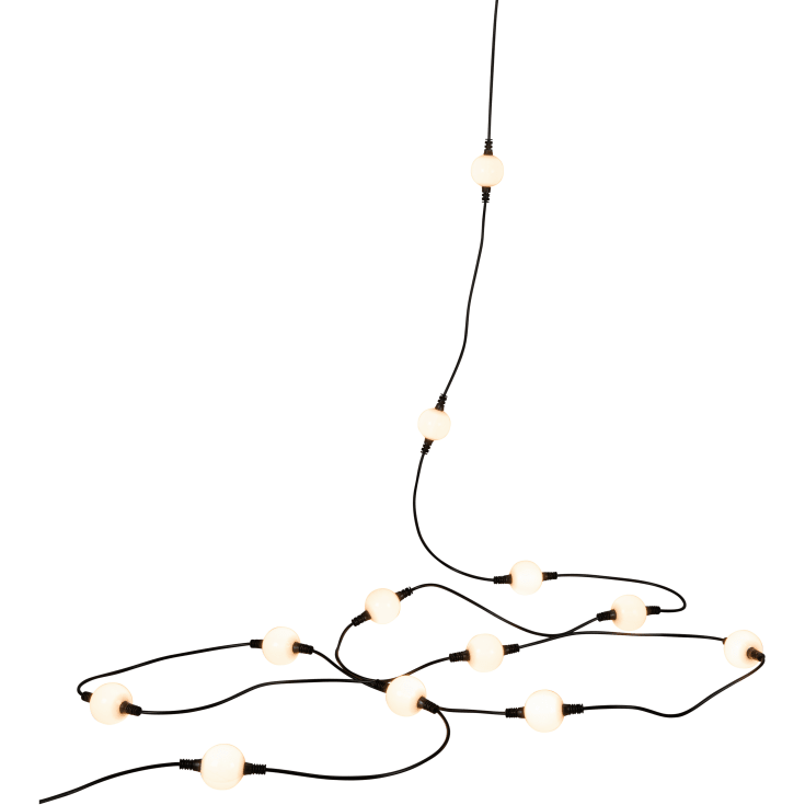 Konstmide utendørs lyslenke, 20 lys, forlengelsessett