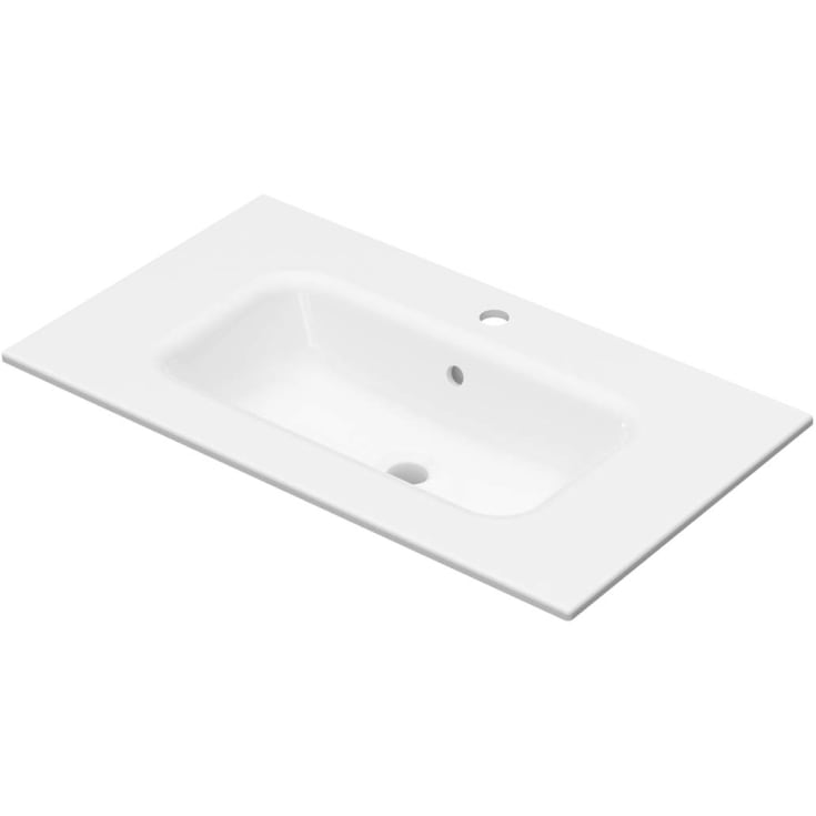 Linn Bad Tor møbelservant, 81x46 cm, med overløp, hvit