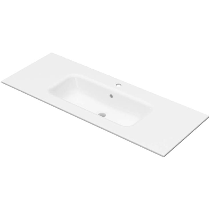 Linn Bad Tor møbelservant, 121x46 cm, med overløp, hvit