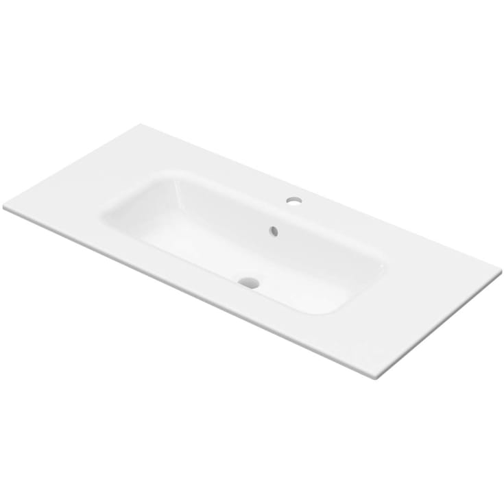 Linn Bad Tor møbelservant, 101x46 cm, med overløp, hvit