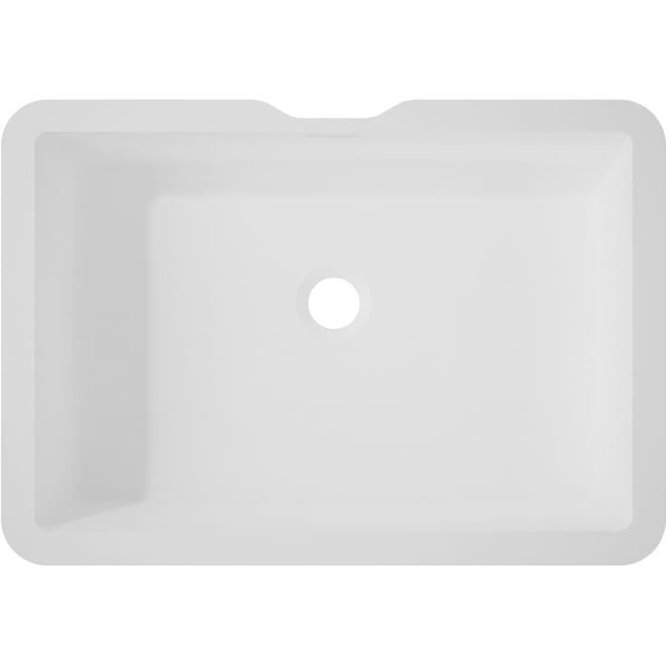 Linn Bad EIR servant for underliming, 45x30 cm, uten overløp, corian, hvit matt