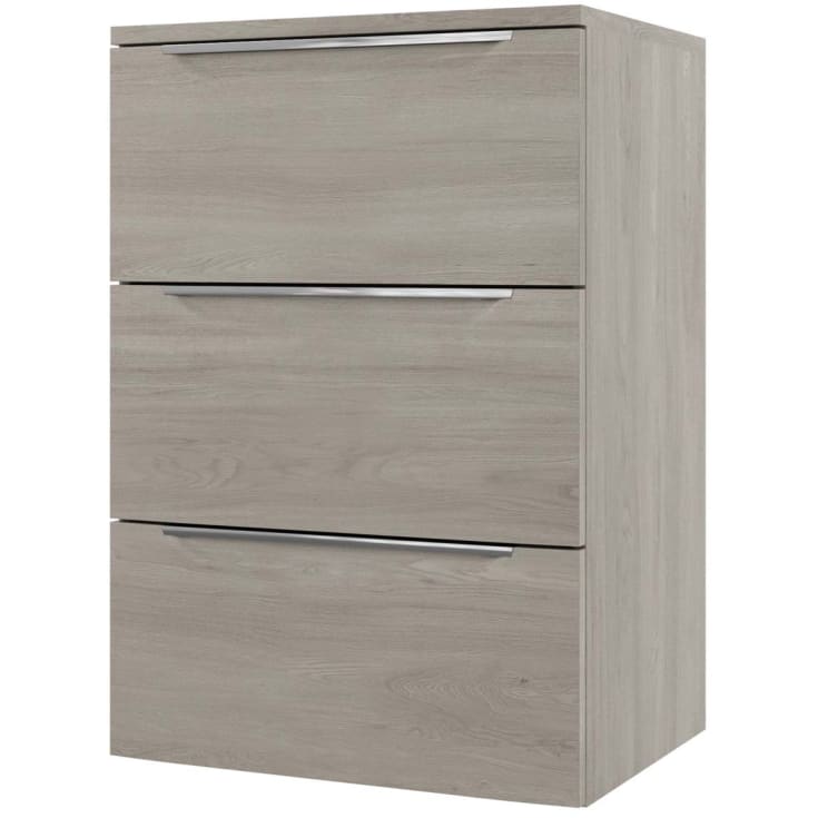 Linn Bad Mari Sideskap, 3 skuffer, 60x45,6x87,8 cm, lys eik