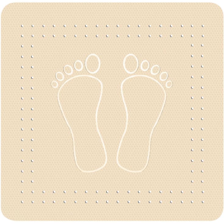 Kleine Wolke skridsikker måtte, 55x55 cm, beige