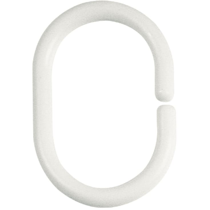 Spirella C-Minor badeforhængsringe, 12 stk., hvid