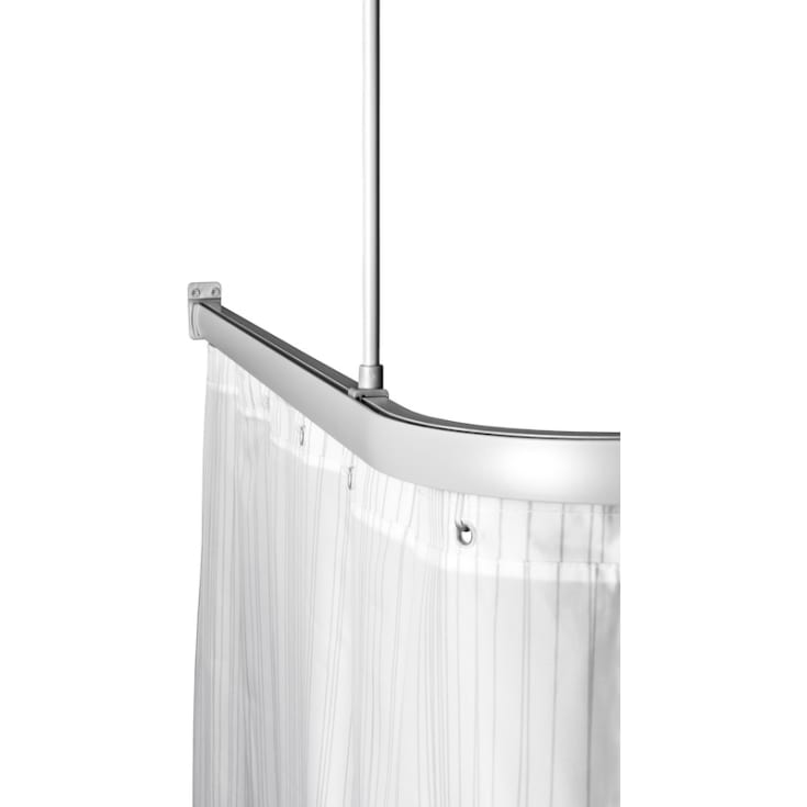 Leijma Stabil badeforhængsstang, 90x170 cm, sølv