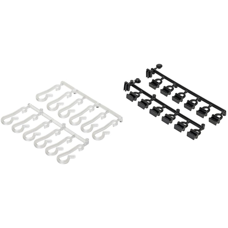 Leijma stabil glidere og kroge, sort/klar