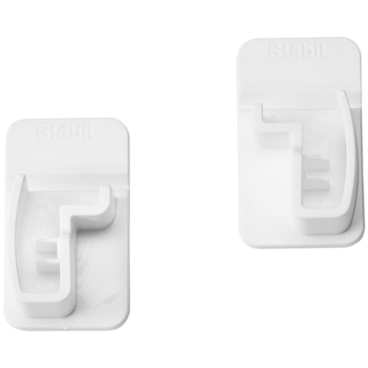 Leijma beslag til Stabil badeforhængsstang, 2 stk., hvid