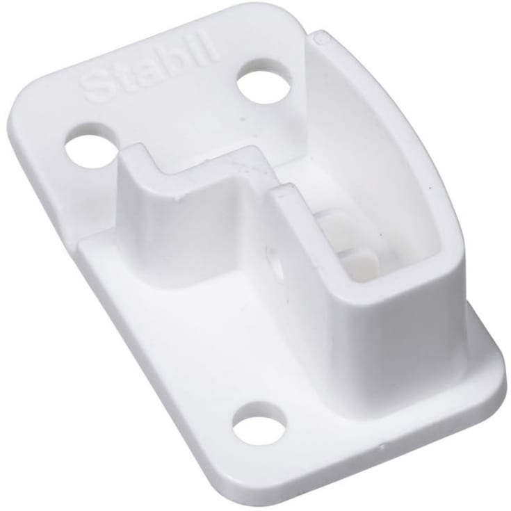 Leijma beslag til Stabil badeforhængsstang, 2 stk., hvid