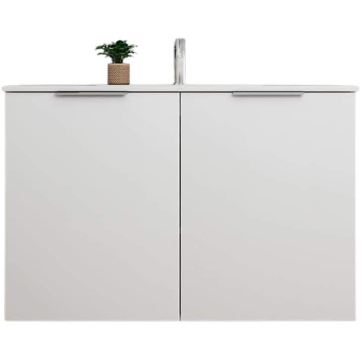 Sanibell Online møbelpakke, usamlet, 101 x 36 cm, hvit høyglans