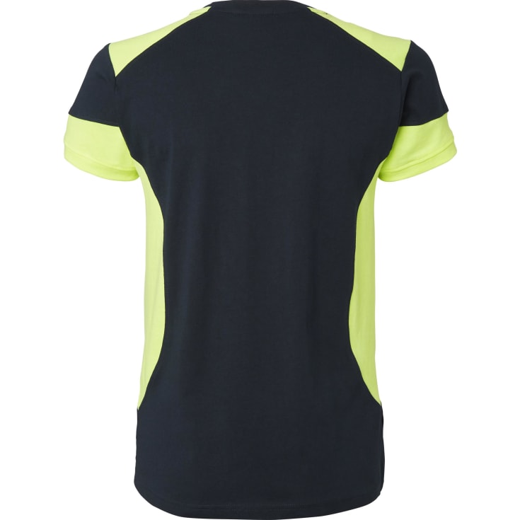 Top Swede dame T-shirt 211, Navy/Hi-Vis gul, XS