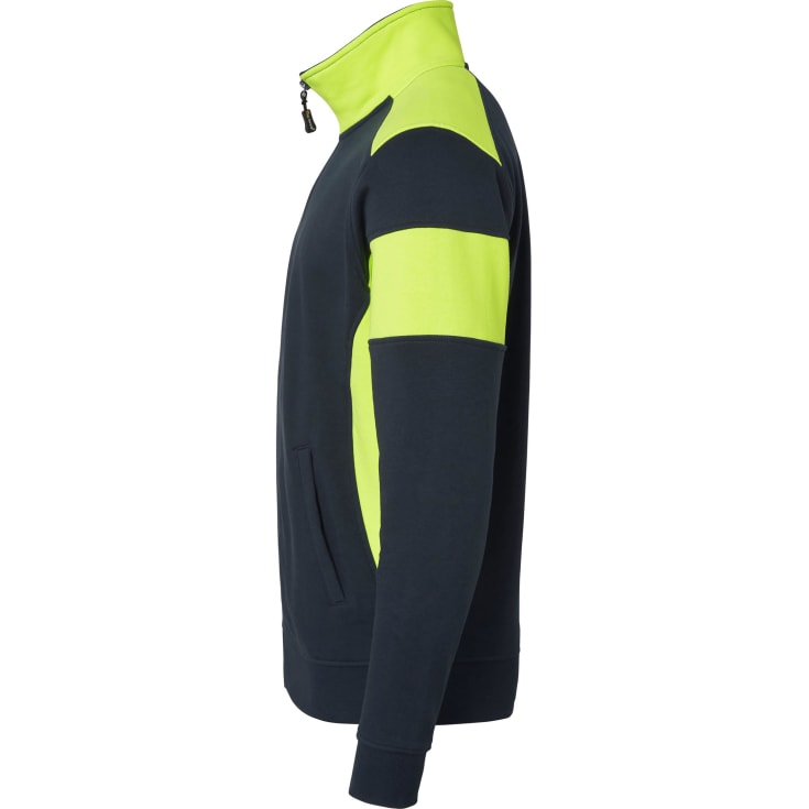 Top Swede cardigan 223, Navy/Hi-Vis gul, L