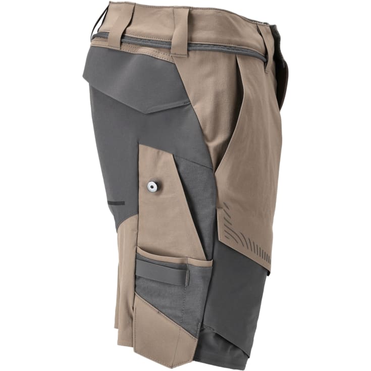 Mascot Customized arbejdsshorts med stretch, beige/grĂ¥, str. 24C58