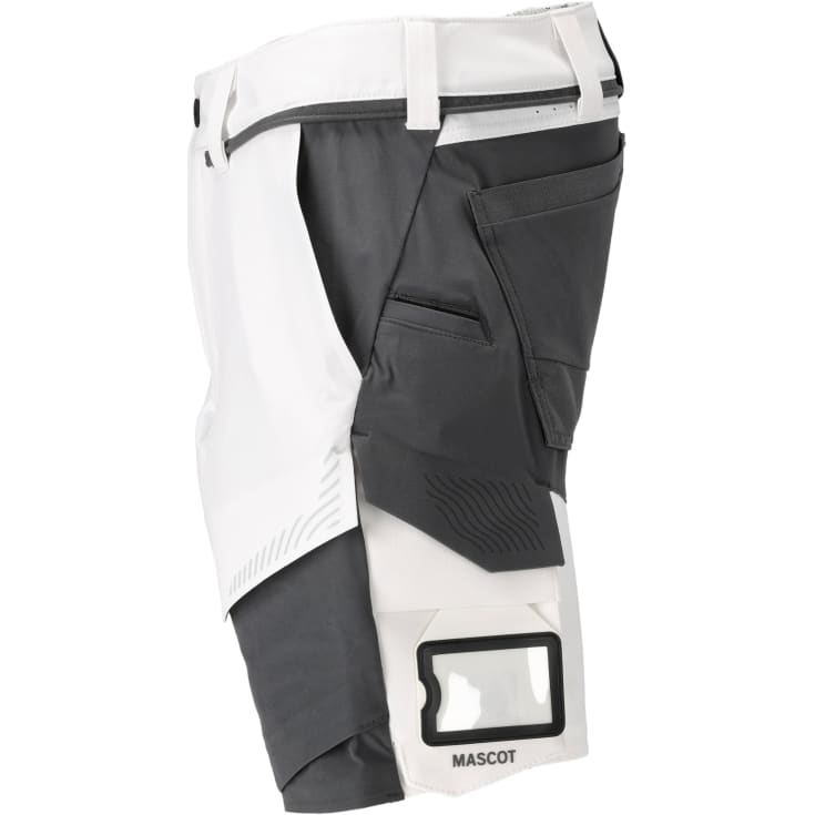 Mascot Customized arbejdsshorts med stretch, hvid/mørkegrå, str. 24C52