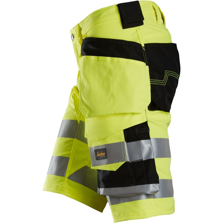 Snickers håndværkershorts 6135, Hi-vis Gul/Sort, 58