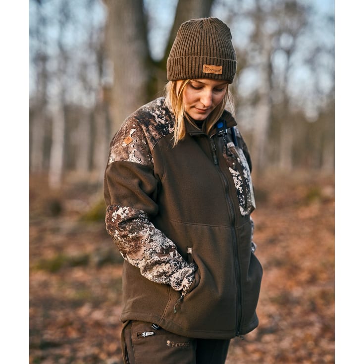 Pinewood Småland Hunters Camou dame fleecejakke, Hunting Brown/Strata, M