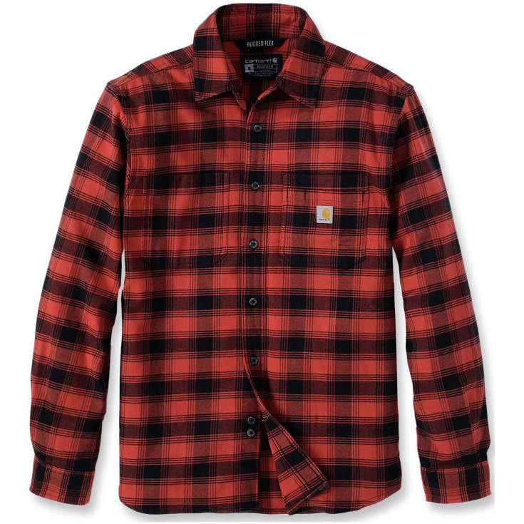 Carhartt Midweight flanellskjorta, röd/svart, st 2XL