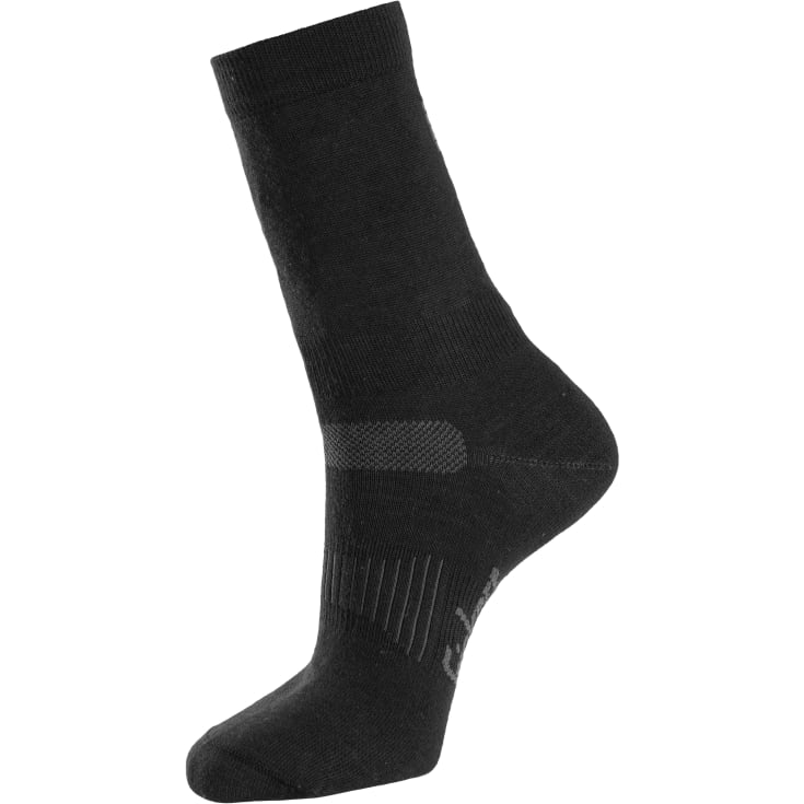 Snickers 2-pak strømper med merinould, Black, 41-44