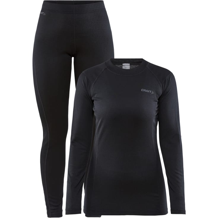 Craft Core warm dame baselayersæt, Sort, M