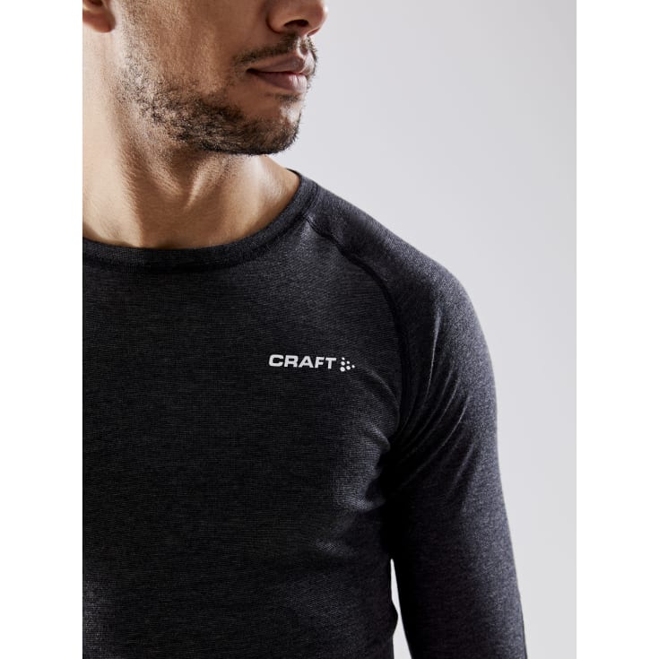 Craft Core baselayersæt med merinould, Sort melange, M