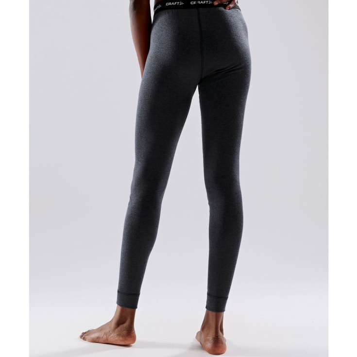 Craft Core dame baselayersæt med merinould, Sort melange, XL
