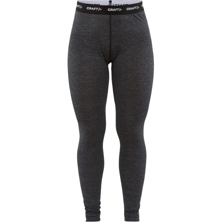 Craft Core dame baselayersæt med merinould, Sort melange, XL