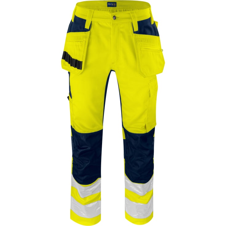 ProJob håndværkerbukser 6570, Hi-Vis gul/marine, C56