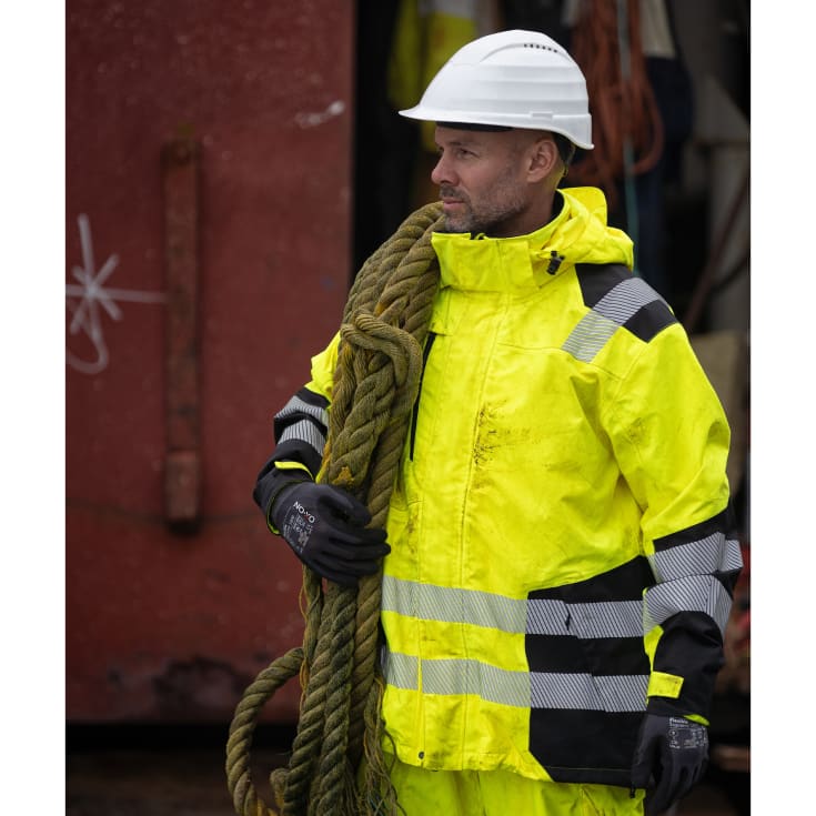 ELKA Visible Xtreme arbejdsjakke, Hi-vis Gul/Sort, M