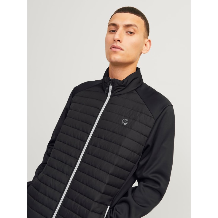 Jack & Jones JJEMULTI quilted collar jakke, Black, XL