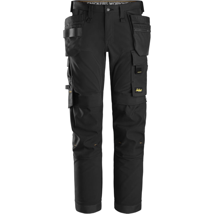 Snickers AllroundWork håndværkerbukser 6275 full stretch, Black/Black, 120