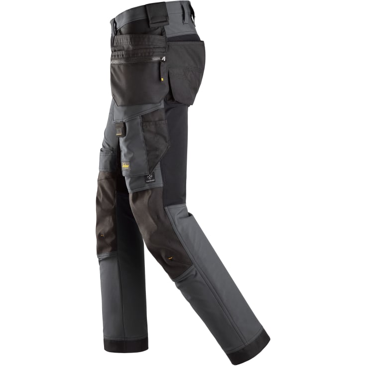 Snickers 6275 AllroundWork arbetsbyxor med stretch, grå/svart, st 196