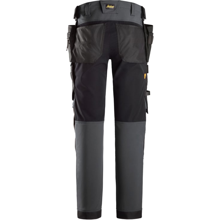 Snickers 6275 AllroundWork arbetsbyxor med stretch, grå/svart, st 196