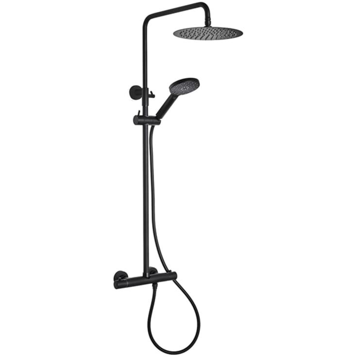 Hafa Fine dusjsett, Ø250 mm, sort matt