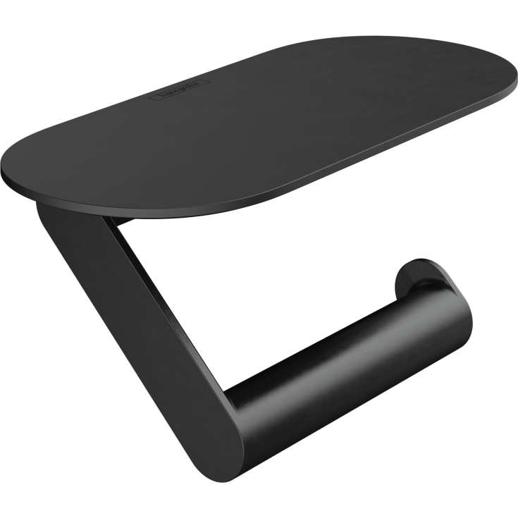 Hansgrohe WallStoris papirholder, med hylle, sort matt