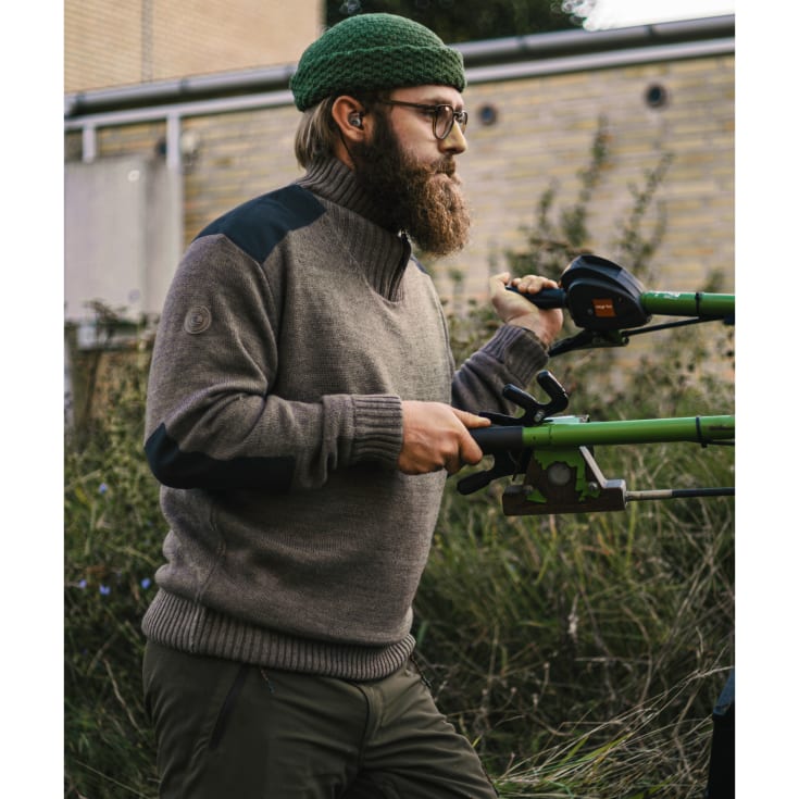 Westborn windbreaker striktrøje, Brown Melange, XL