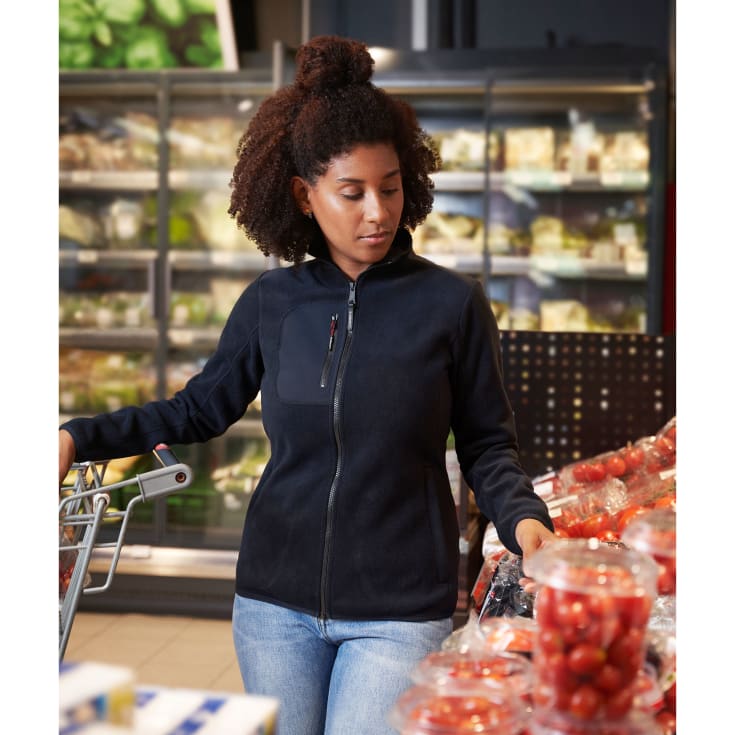 ID Dame fleecejakke, Navy, 2XL