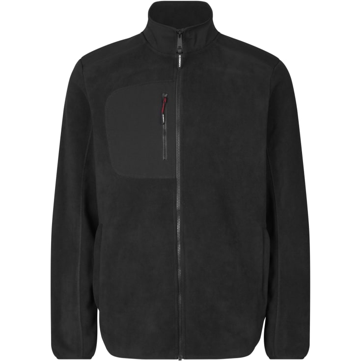 ID Fleecejakke, Sort, 3XL
